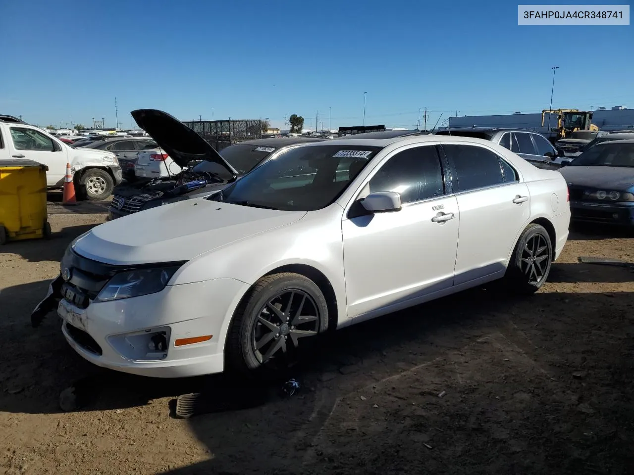 2012 Ford Fusion Sel VIN: 3FAHP0JA4CR348741 Lot: 77335514