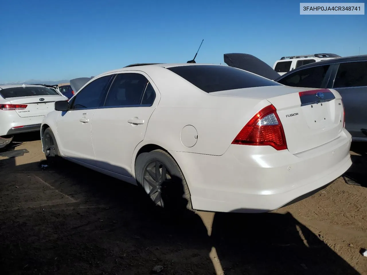 2012 Ford Fusion Sel VIN: 3FAHP0JA4CR348741 Lot: 77335514