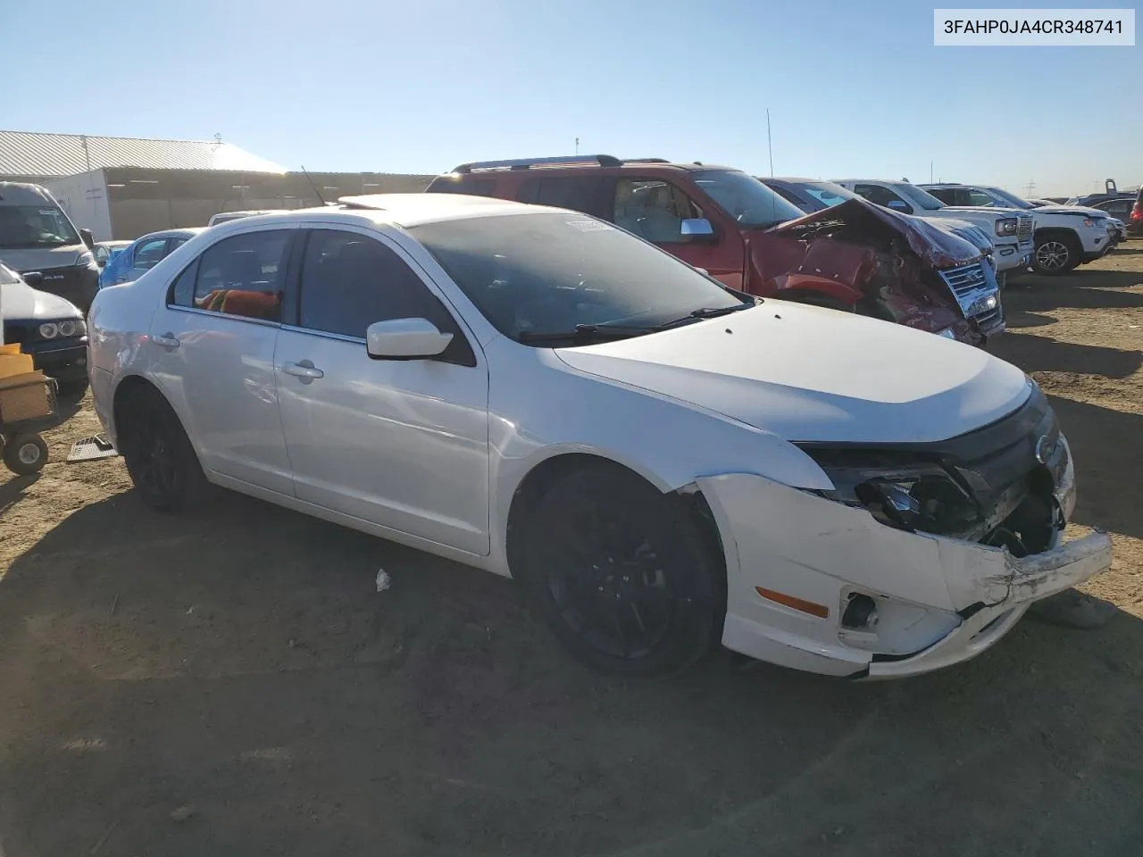 2012 Ford Fusion Sel VIN: 3FAHP0JA4CR348741 Lot: 77335514