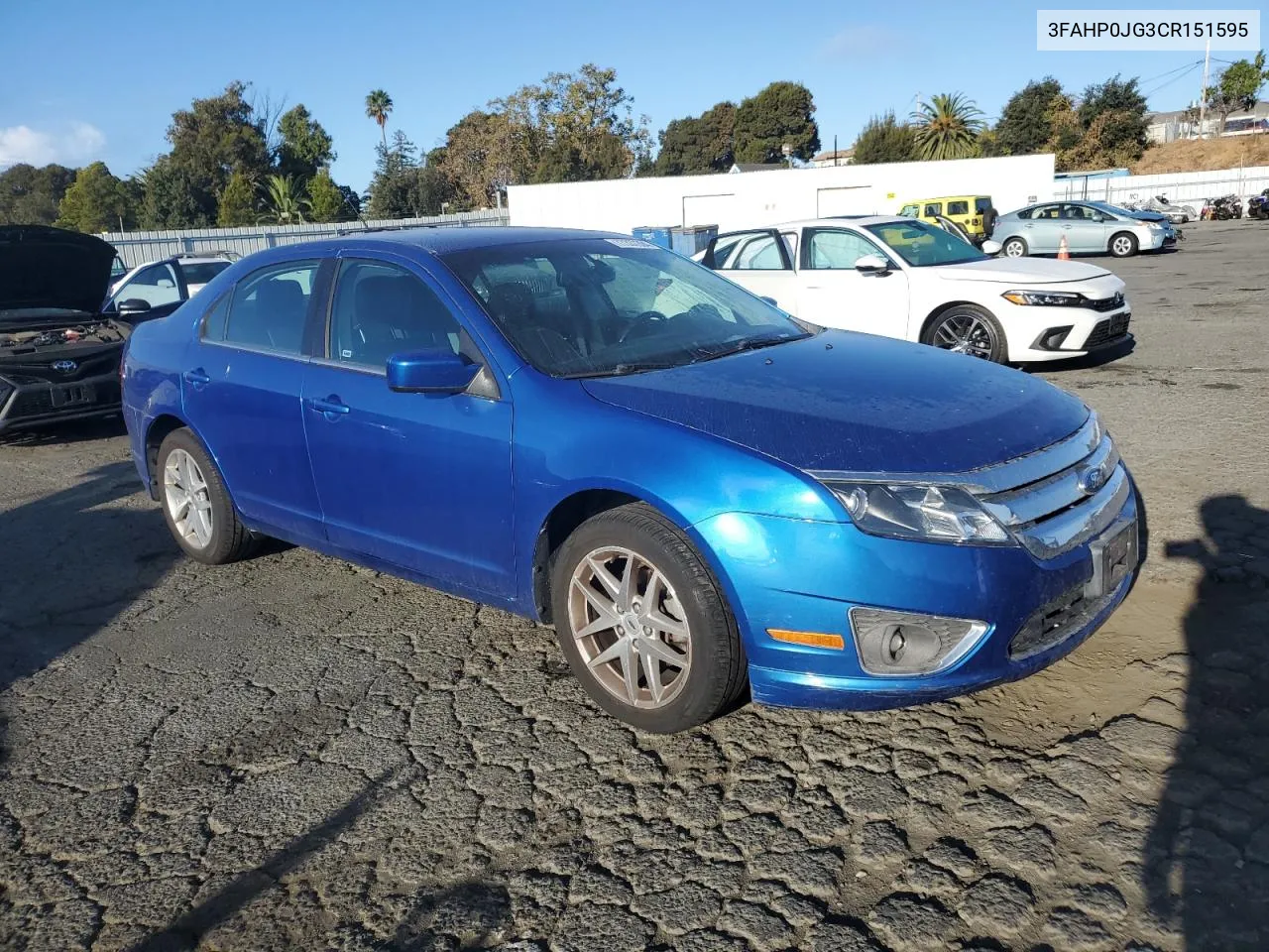 2012 Ford Fusion Sel VIN: 3FAHP0JG3CR151595 Lot: 77337304