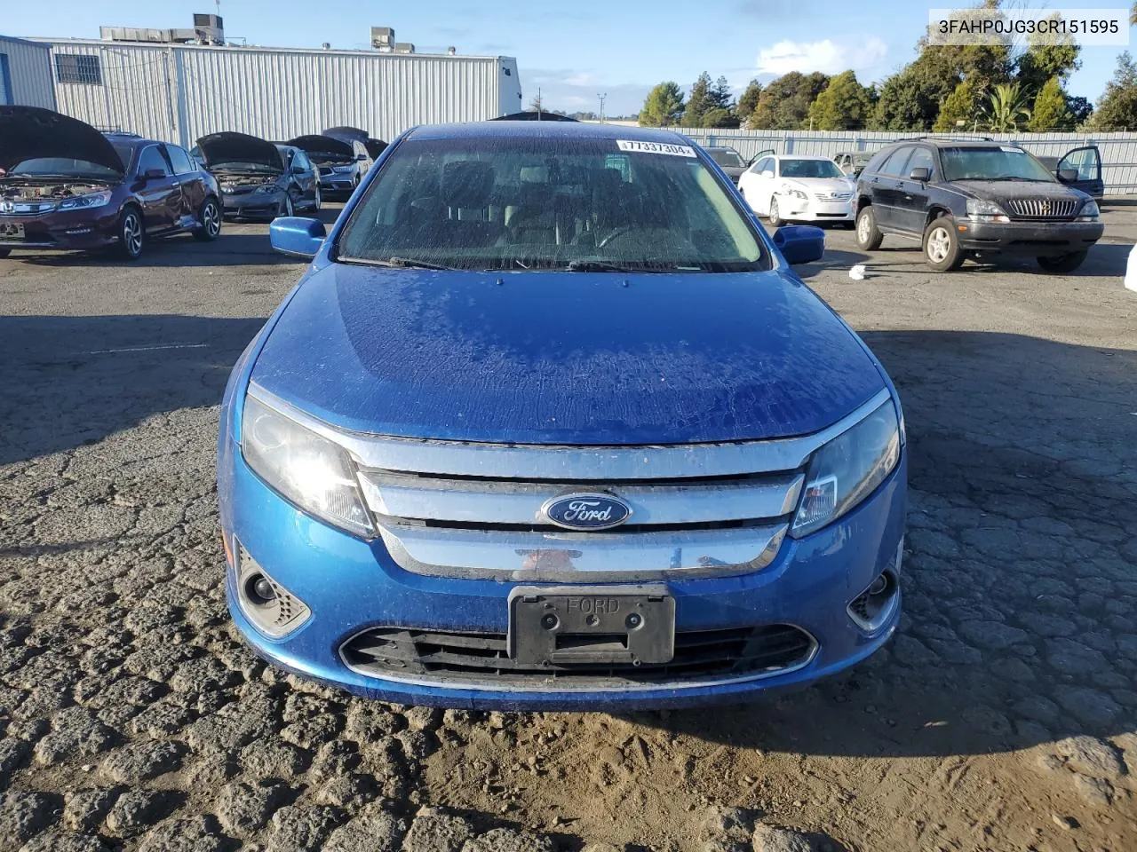 2012 Ford Fusion Sel VIN: 3FAHP0JG3CR151595 Lot: 77337304