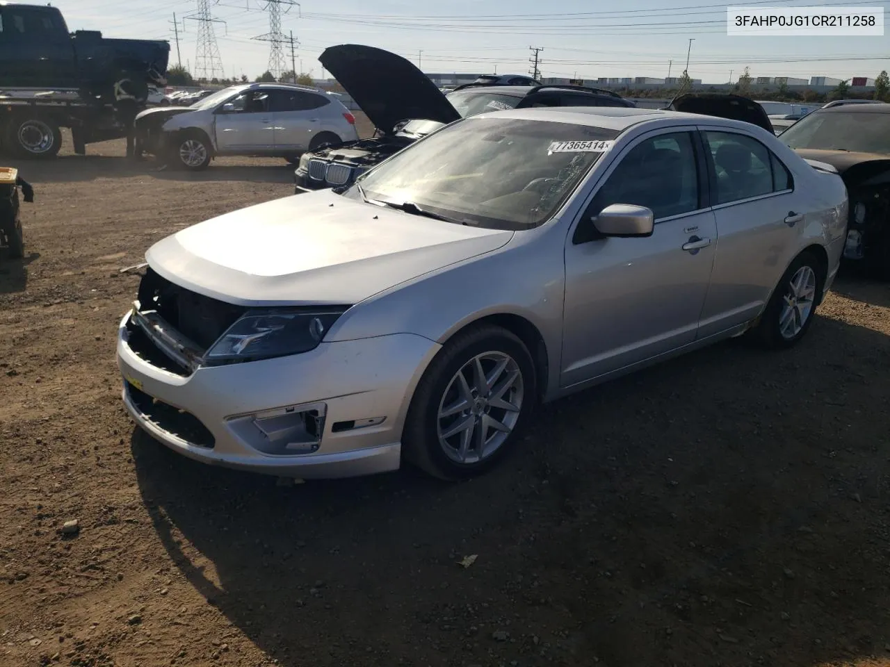 2012 Ford Fusion Sel VIN: 3FAHP0JG1CR211258 Lot: 77365414