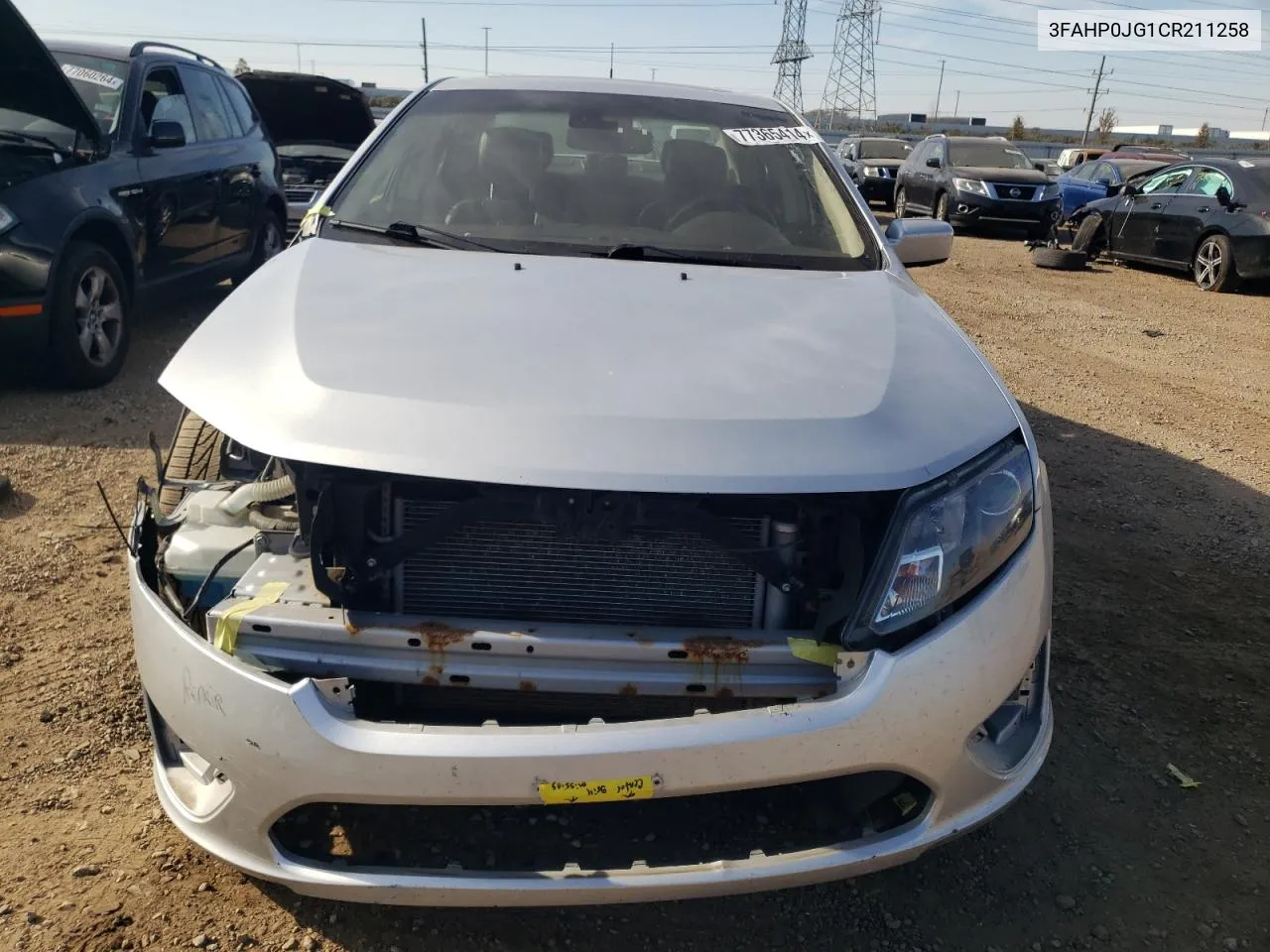 2012 Ford Fusion Sel VIN: 3FAHP0JG1CR211258 Lot: 77365414