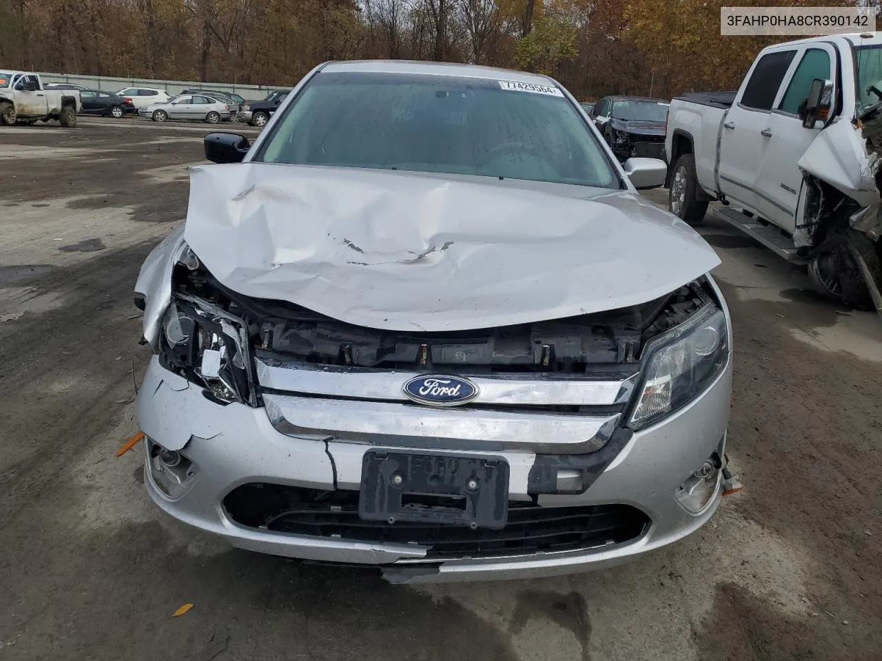 2012 Ford Fusion Se VIN: 3FAHP0HA8CR390142 Lot: 77429564