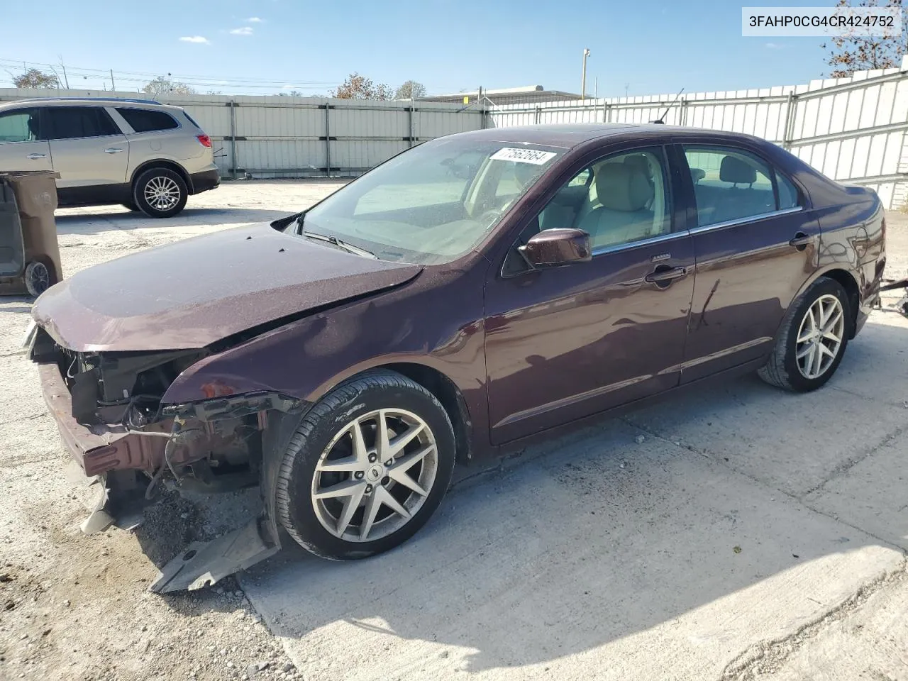 3FAHP0CG4CR424752 2012 Ford Fusion Sel