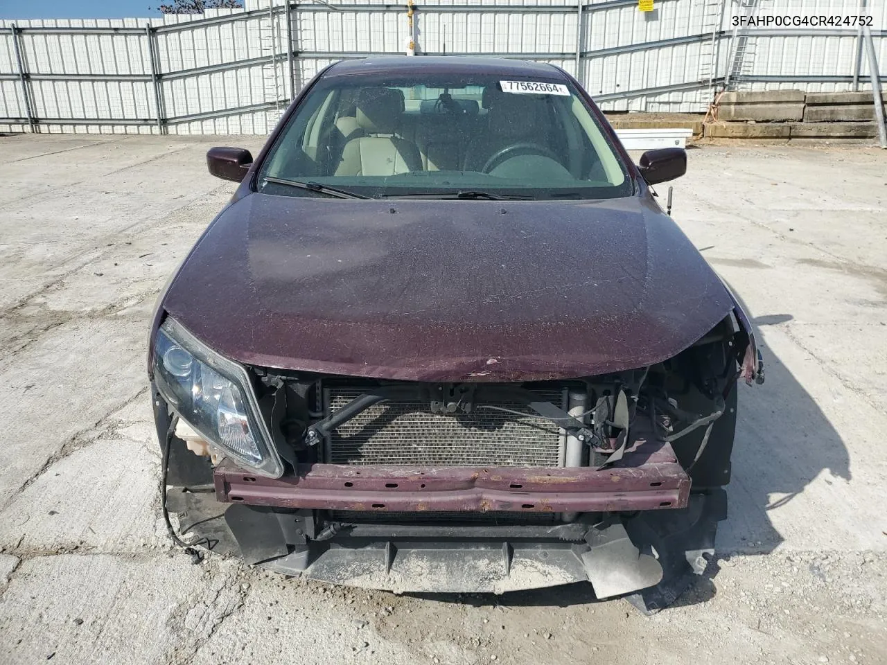 3FAHP0CG4CR424752 2012 Ford Fusion Sel