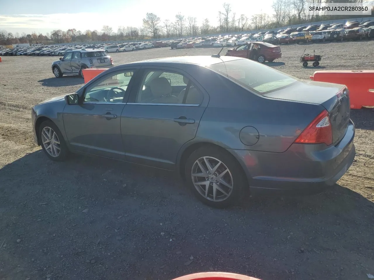 2012 Ford Fusion Sel VIN: 3FAHP0JA2CR280360 Lot: 77668224