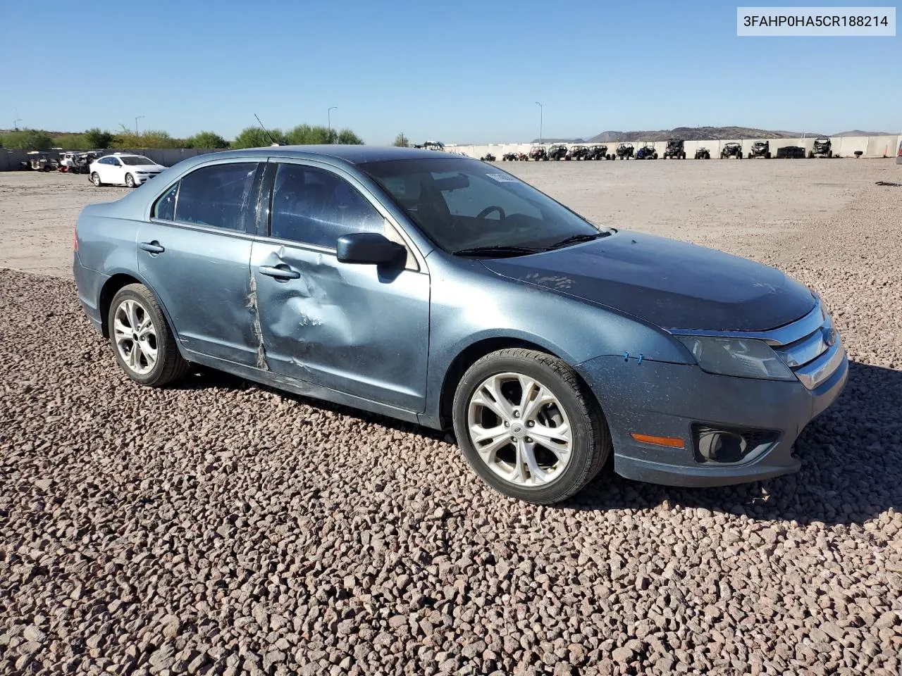 2012 Ford Fusion Se VIN: 3FAHP0HA5CR188214 Lot: 77745024