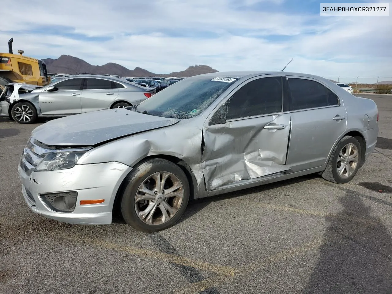 2012 Ford Fusion Se VIN: 3FAHP0HGXCR321277 Lot: 77840464