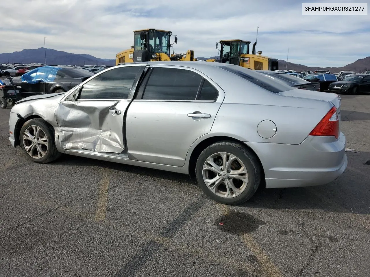 2012 Ford Fusion Se VIN: 3FAHP0HGXCR321277 Lot: 77840464