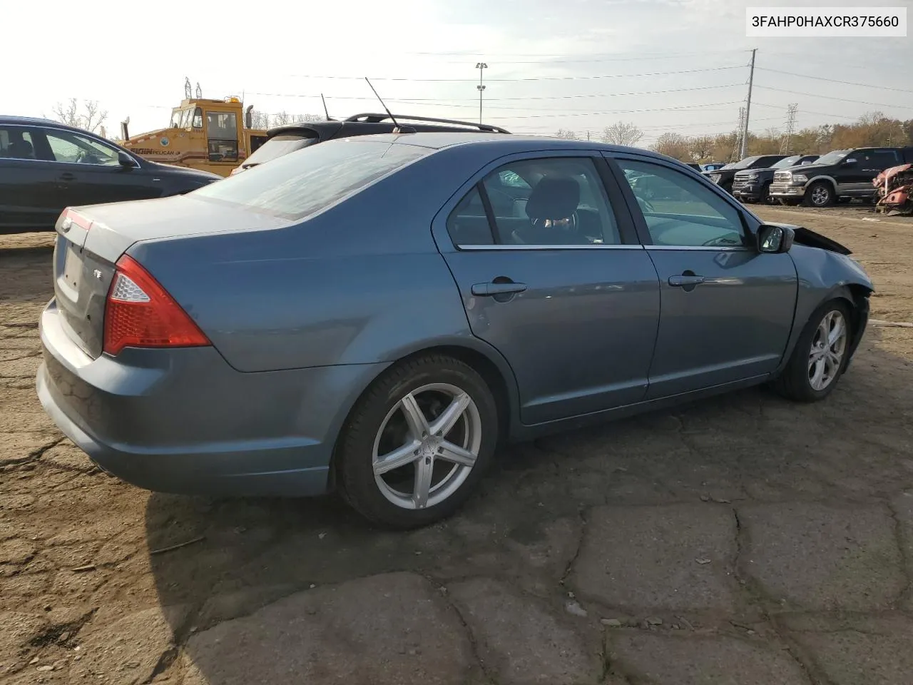 2012 Ford Fusion Se VIN: 3FAHP0HAXCR375660 Lot: 77940554