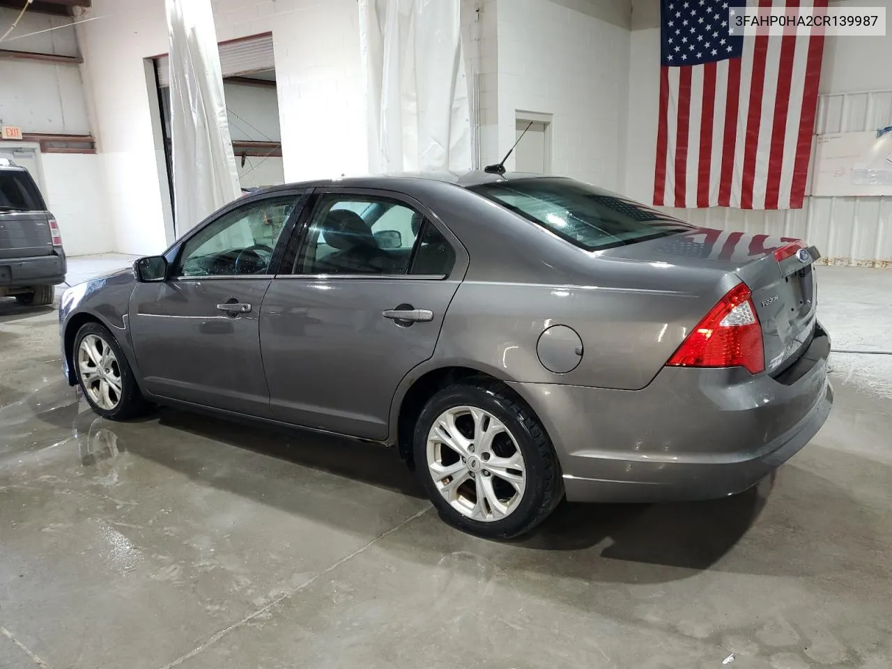 2012 Ford Fusion Se VIN: 3FAHP0HA2CR139987 Lot: 78079184