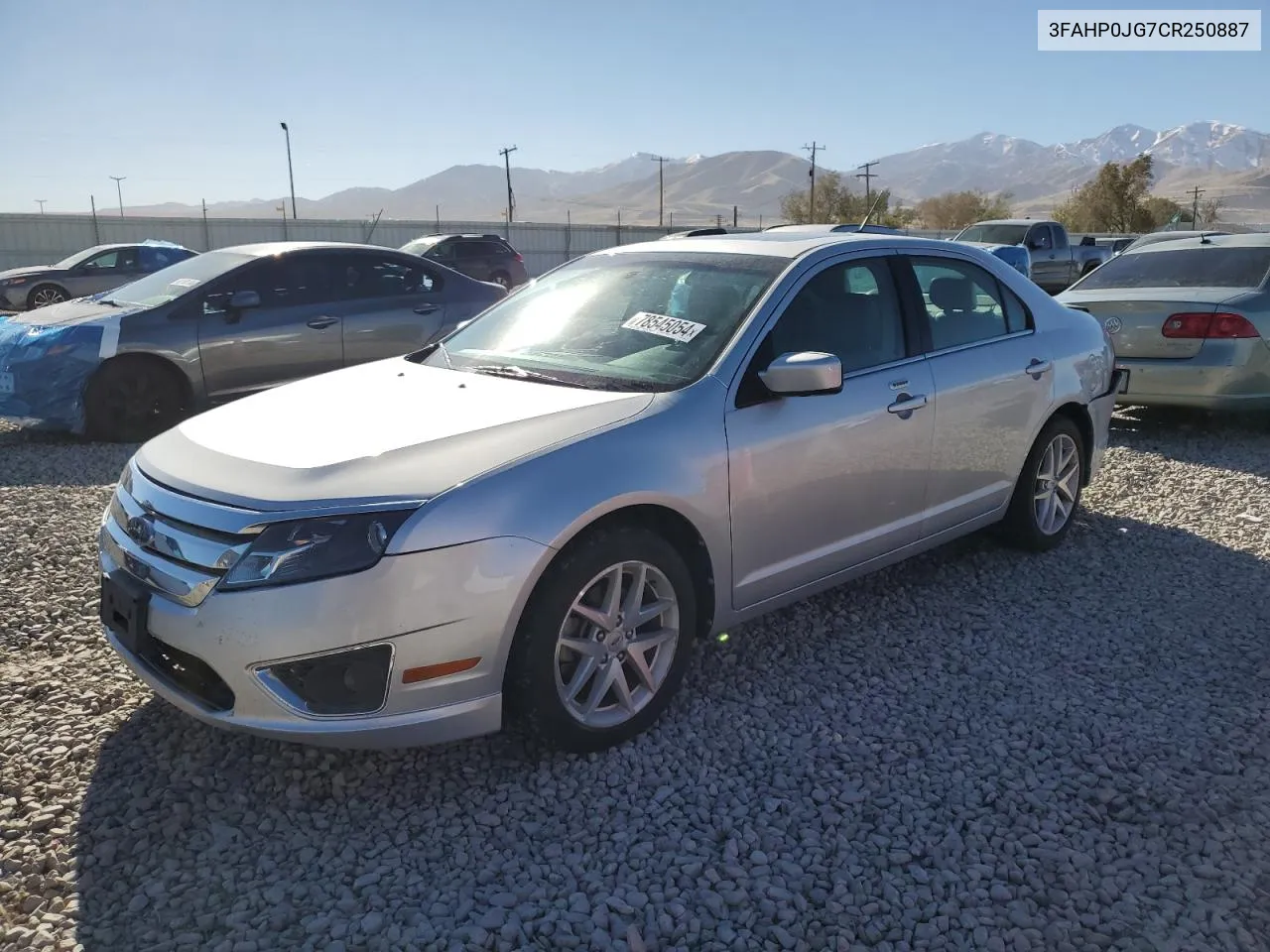 2012 Ford Fusion Sel VIN: 3FAHP0JG7CR250887 Lot: 78545054