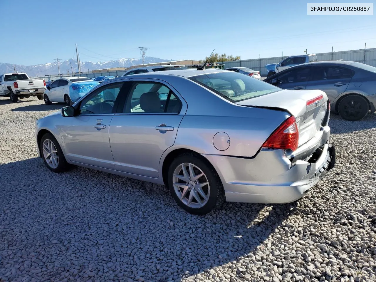 2012 Ford Fusion Sel VIN: 3FAHP0JG7CR250887 Lot: 78545054