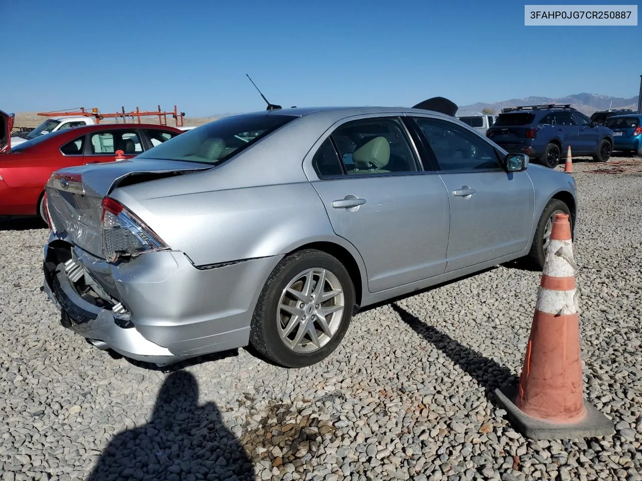 2012 Ford Fusion Sel VIN: 3FAHP0JG7CR250887 Lot: 78545054