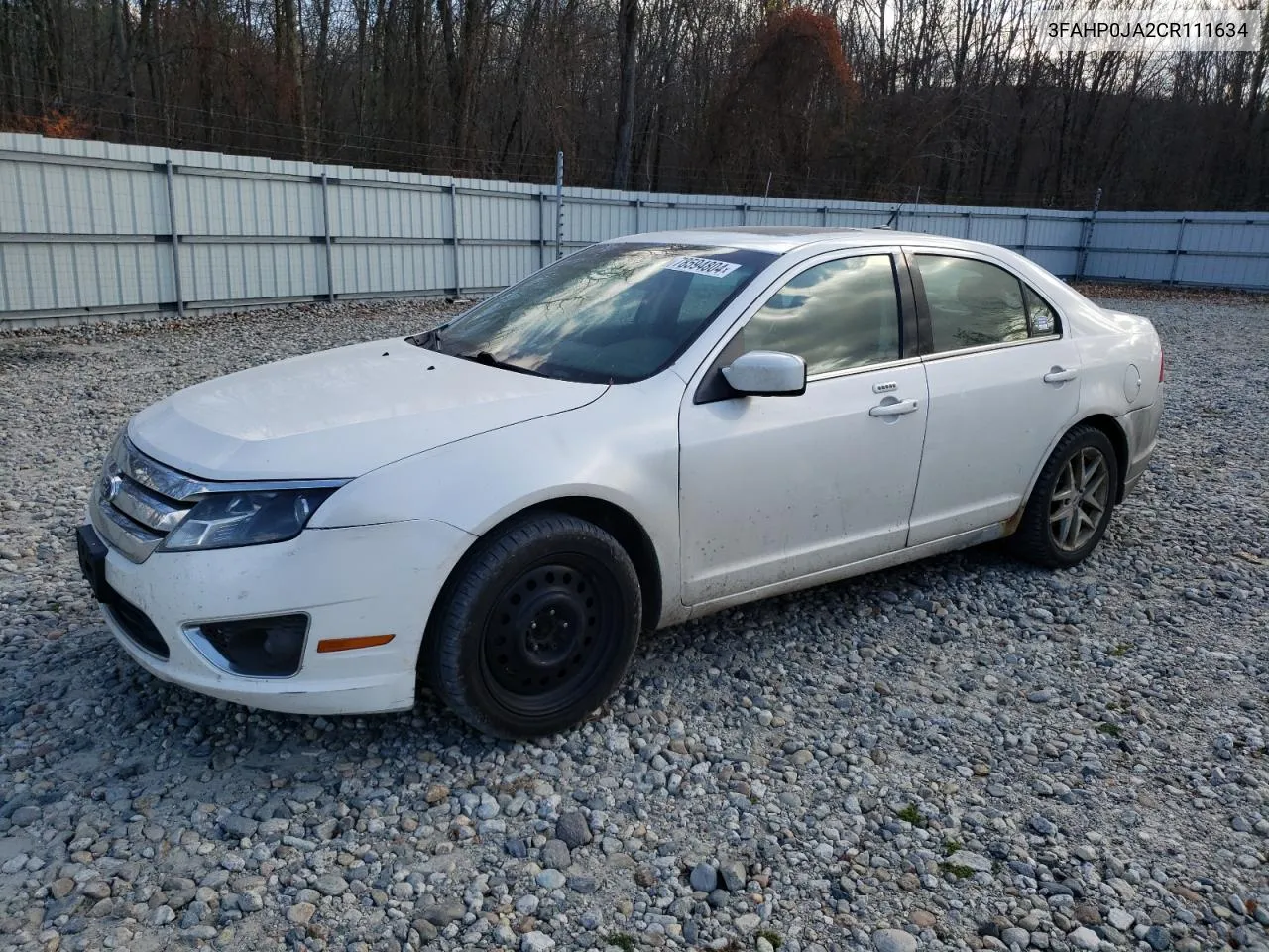 2012 Ford Fusion Sel VIN: 3FAHP0JA2CR111634 Lot: 78594804