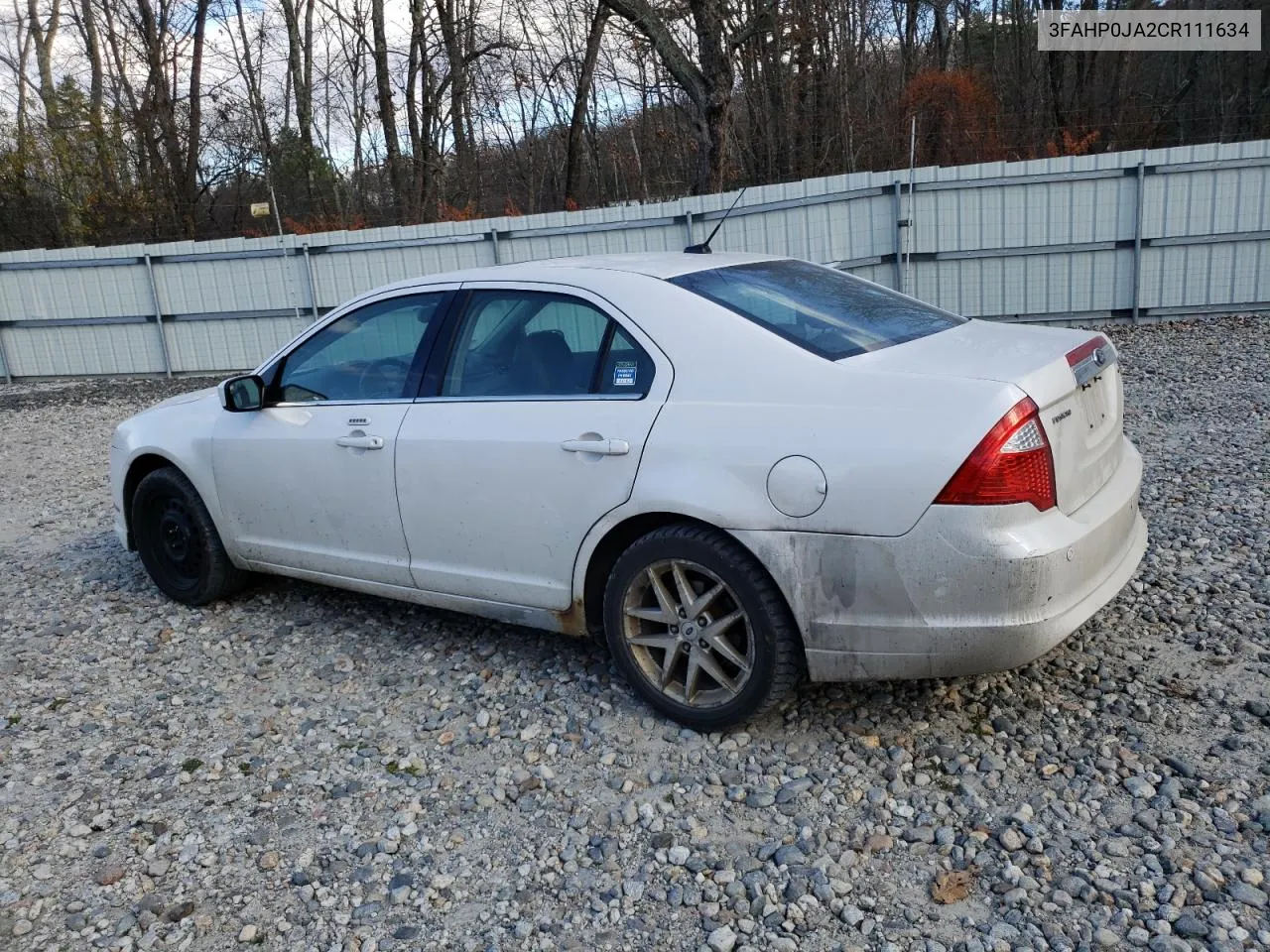 2012 Ford Fusion Sel VIN: 3FAHP0JA2CR111634 Lot: 78594804