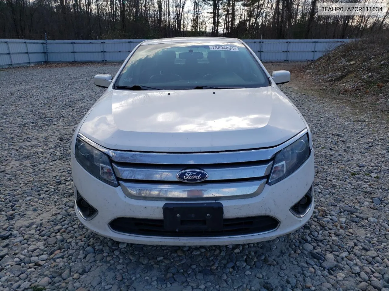 2012 Ford Fusion Sel VIN: 3FAHP0JA2CR111634 Lot: 78594804