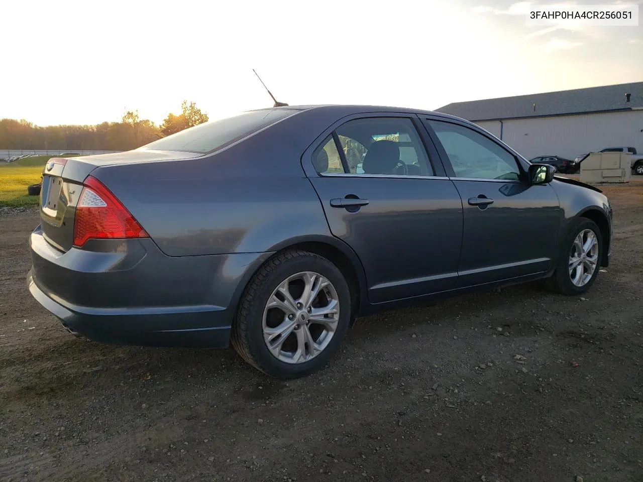 2012 Ford Fusion Se VIN: 3FAHP0HA4CR256051 Lot: 78597554