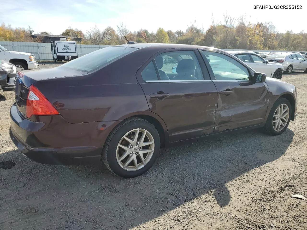 2012 Ford Fusion Sel VIN: 3FAHP0JG3CR355152 Lot: 78641834