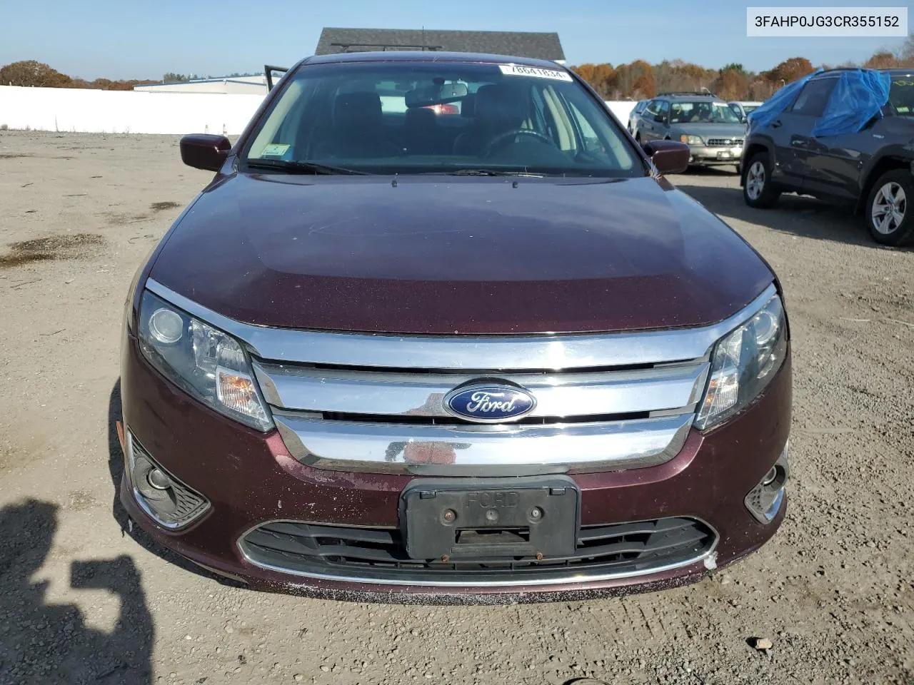 2012 Ford Fusion Sel VIN: 3FAHP0JG3CR355152 Lot: 78641834