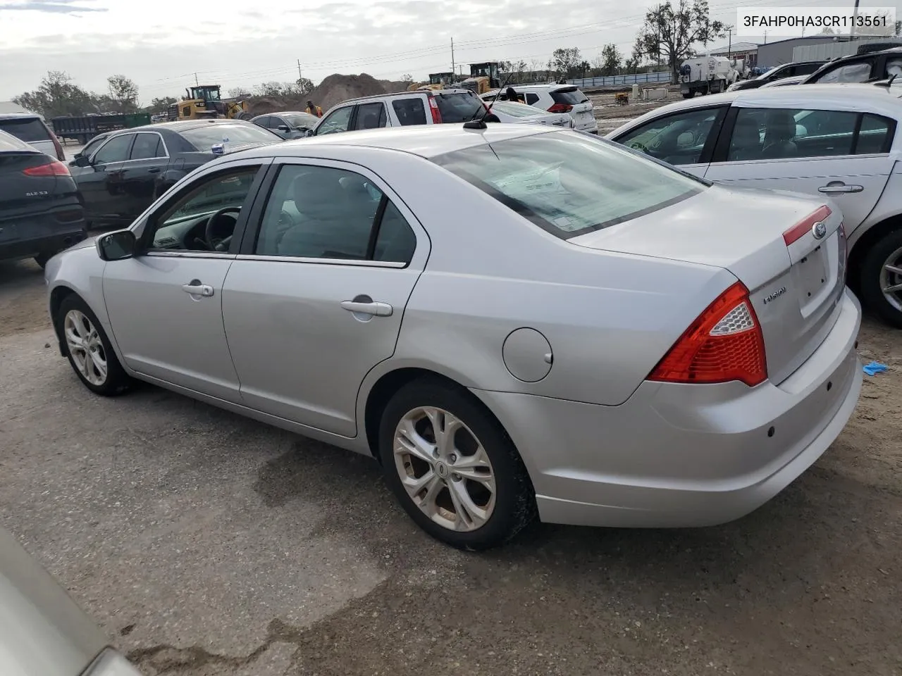 2012 Ford Fusion Se VIN: 3FAHP0HA3CR113561 Lot: 79167594