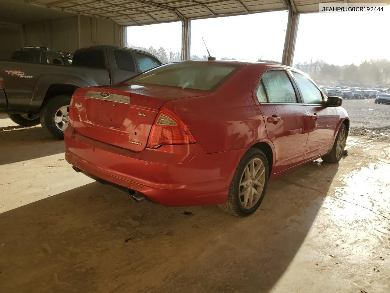 3FAHP0JG0CR192444 2012 Ford Fusion Sel