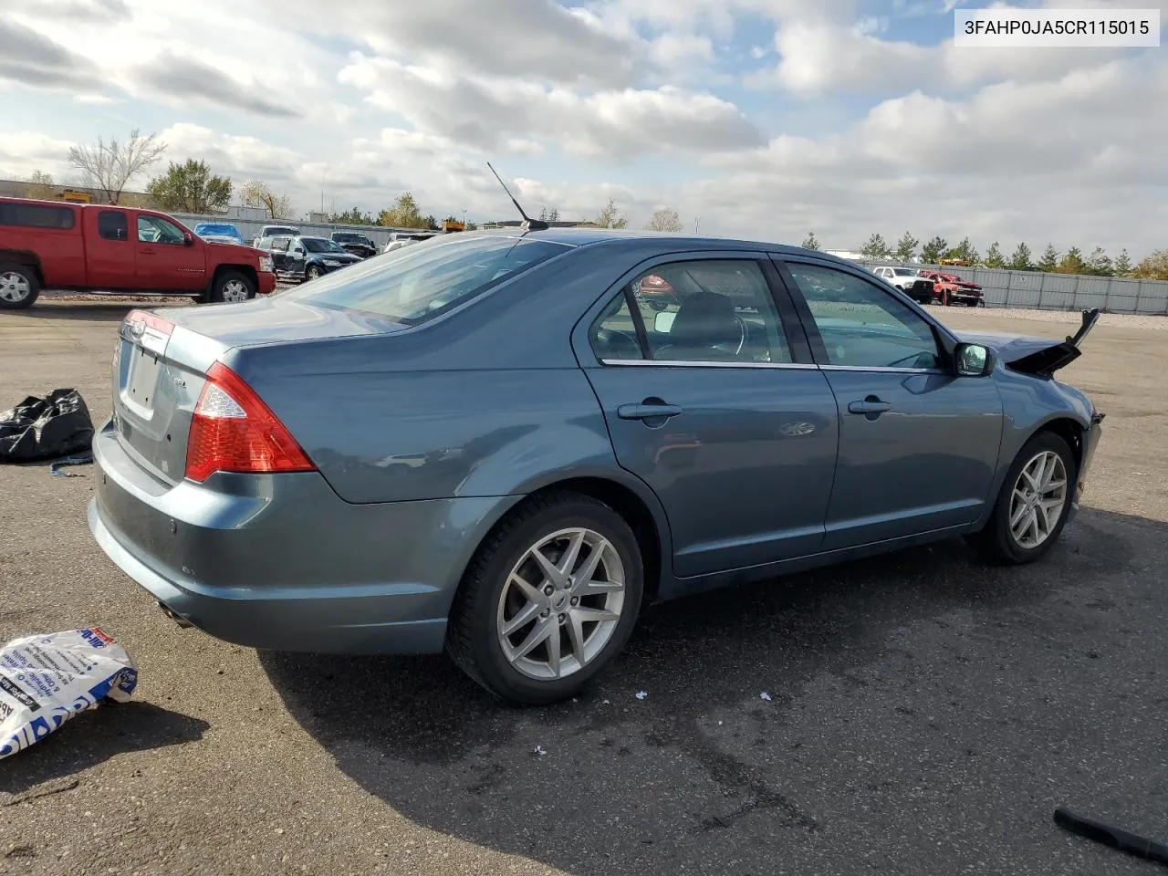 2012 Ford Fusion Sel VIN: 3FAHP0JA5CR115015 Lot: 79254144