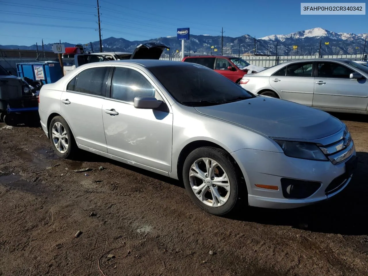 2012 Ford Fusion Se VIN: 3FAHP0HG2CR340342 Lot: 79750004