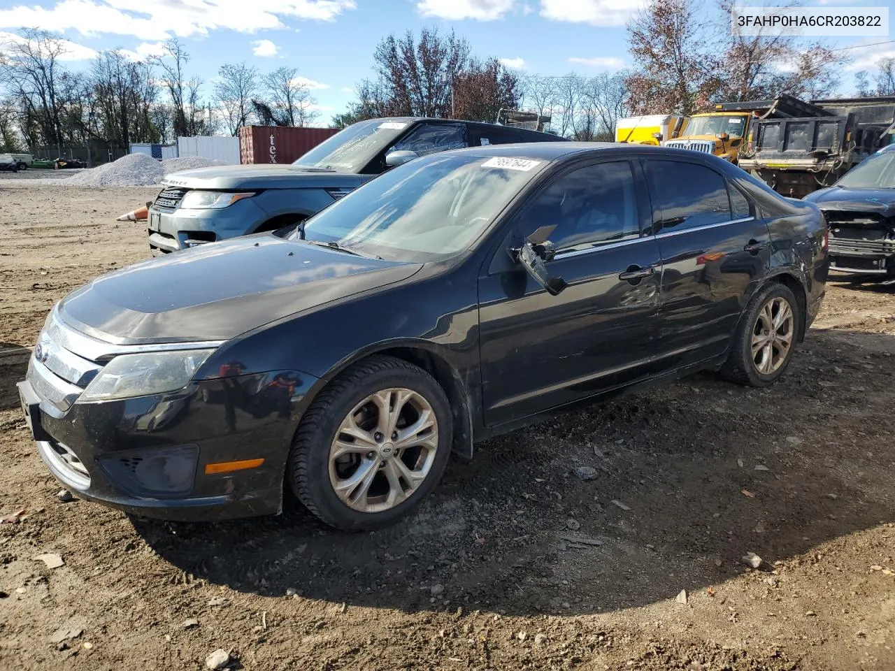 3FAHP0HA6CR203822 2012 Ford Fusion Se