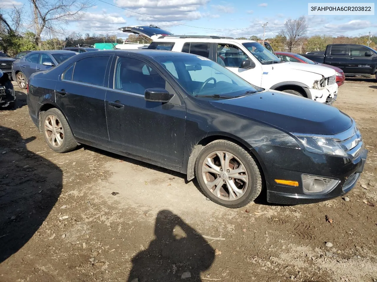 3FAHP0HA6CR203822 2012 Ford Fusion Se