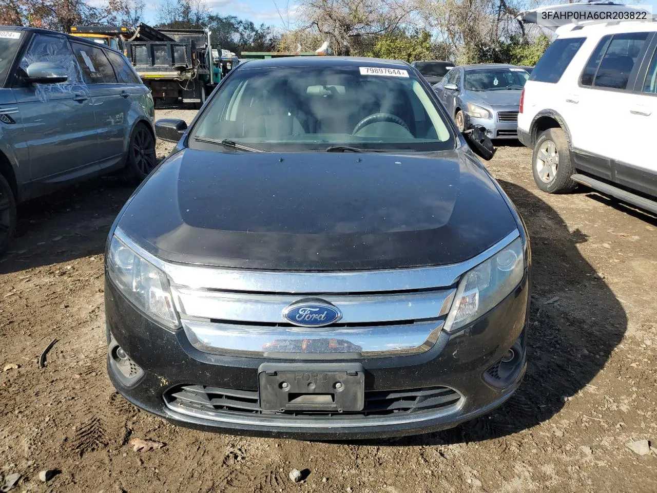 3FAHP0HA6CR203822 2012 Ford Fusion Se