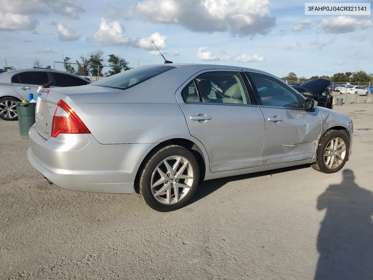 2012 Ford Fusion Sel VIN: 3FAHP0JG4CR321141 Lot: 80033374