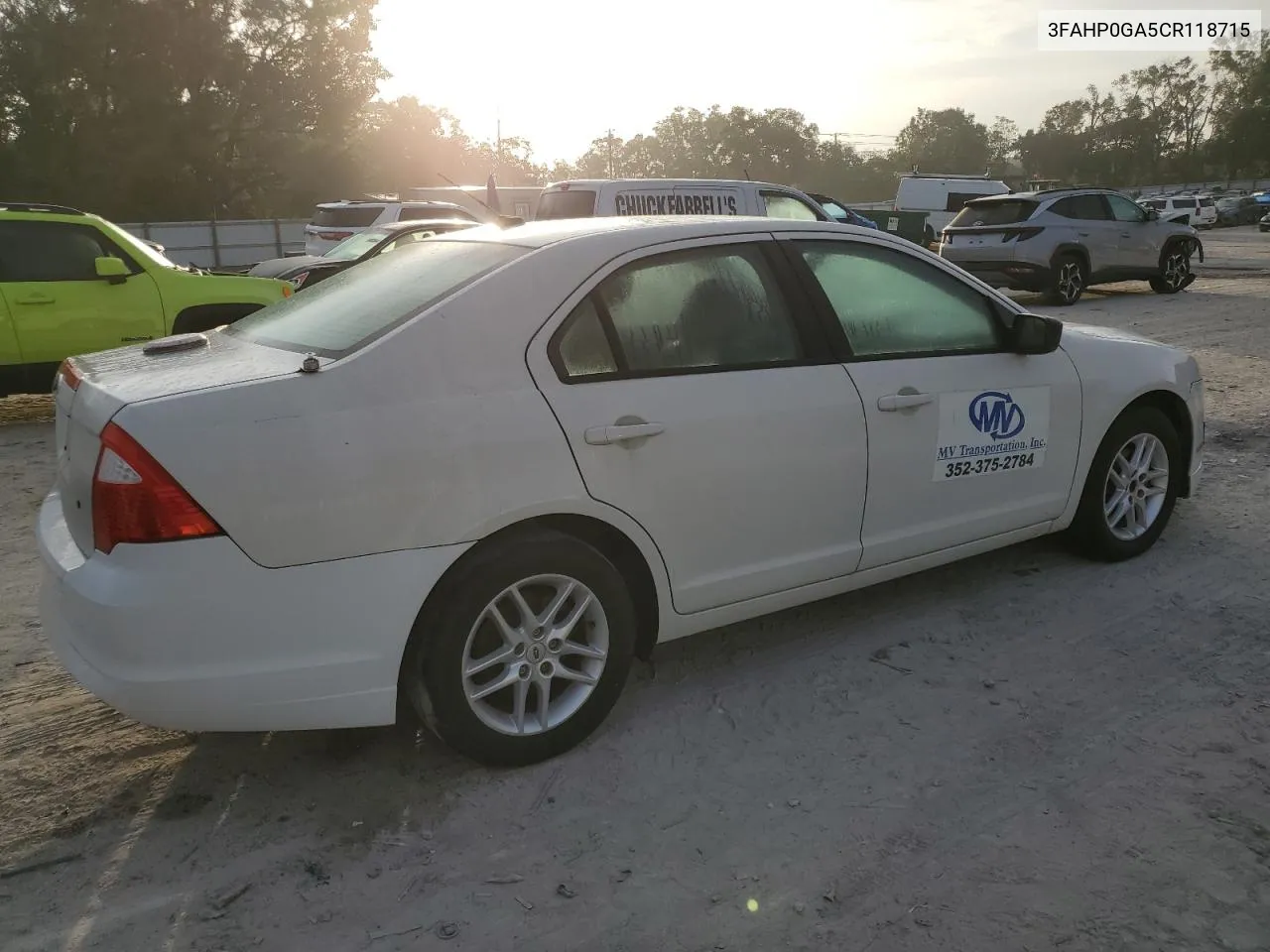 2012 Ford Fusion S VIN: 3FAHP0GA5CR118715 Lot: 80053974