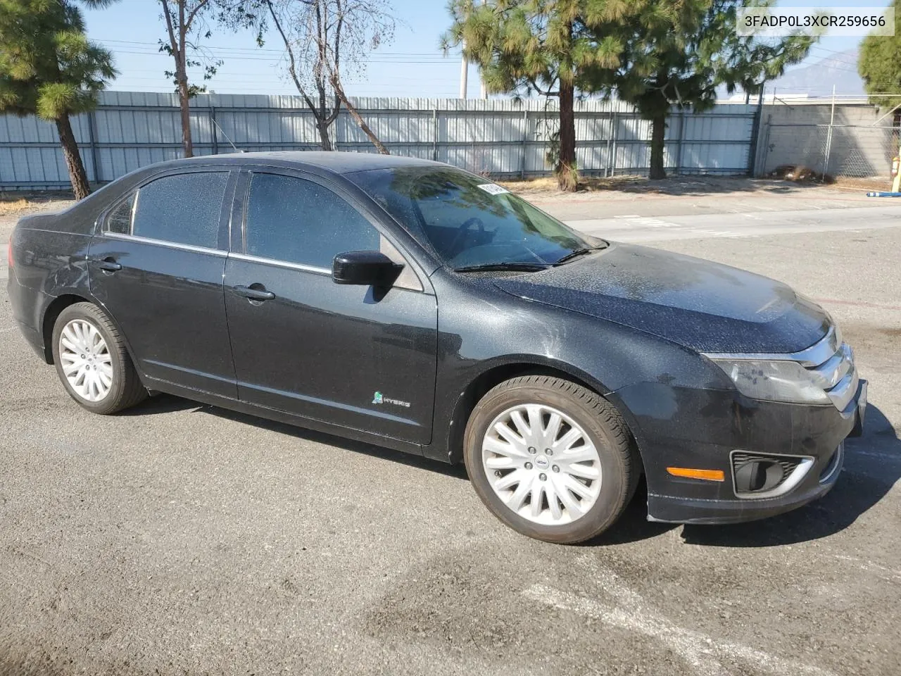 2012 Ford Fusion Hybrid VIN: 3FADP0L3XCR259656 Lot: 80164094