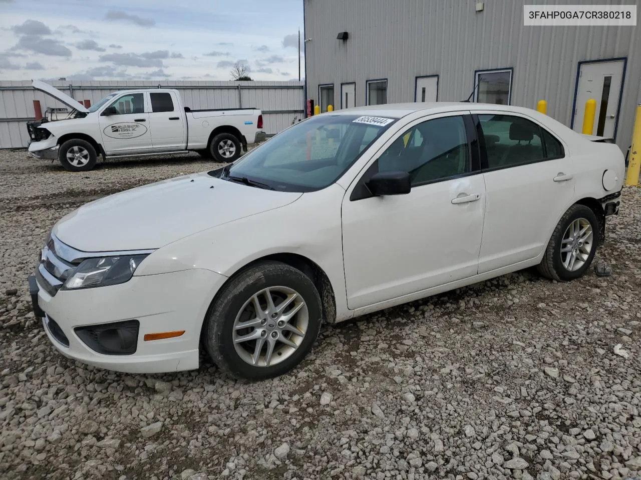 2012 Ford Fusion S VIN: 3FAHP0GA7CR380218 Lot: 80539444