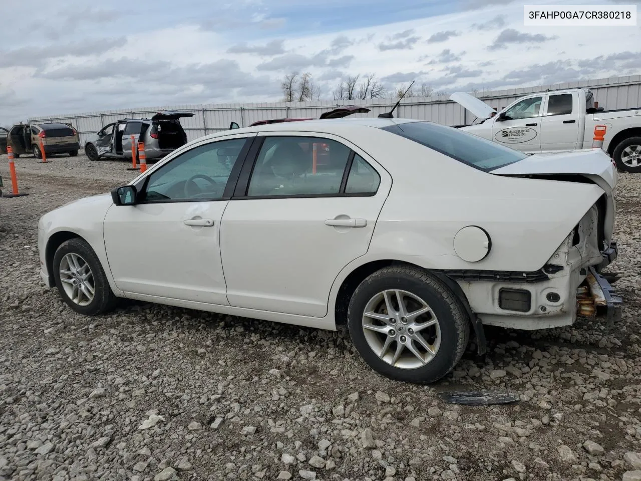 2012 Ford Fusion S VIN: 3FAHP0GA7CR380218 Lot: 80539444