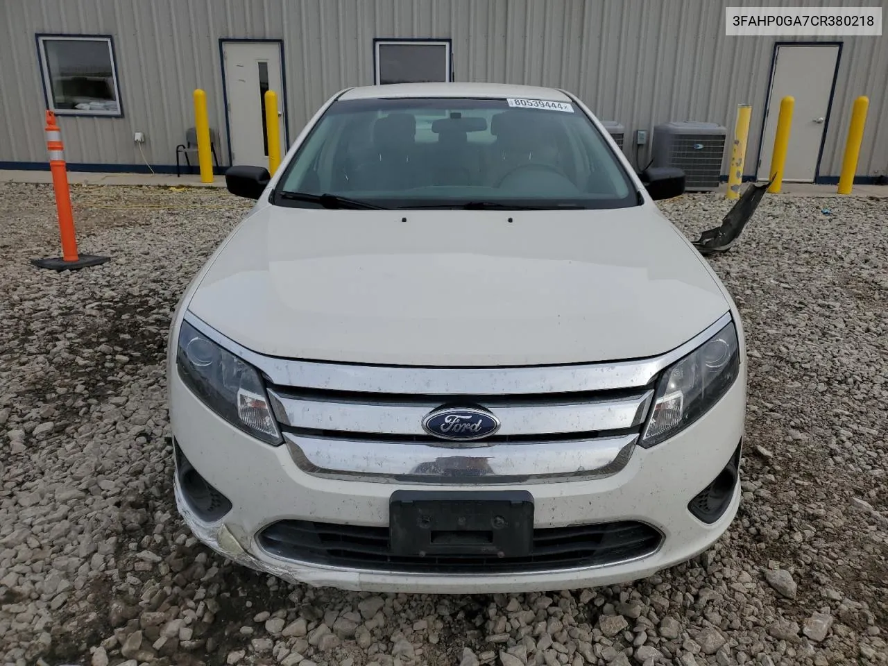 2012 Ford Fusion S VIN: 3FAHP0GA7CR380218 Lot: 80539444