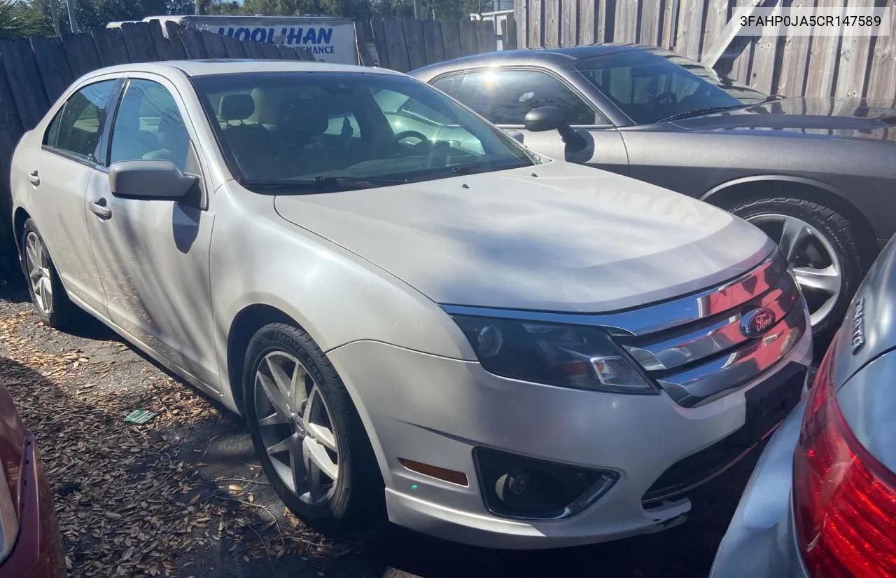 2012 Ford Fusion Sel VIN: 3FAHP0JA5CR147589 Lot: 80650994