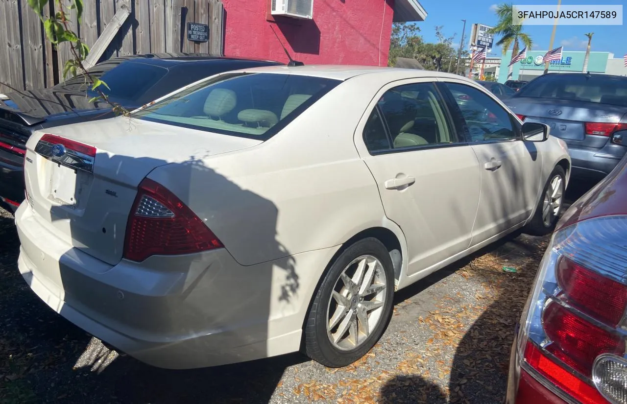 2012 Ford Fusion Sel VIN: 3FAHP0JA5CR147589 Lot: 80650994