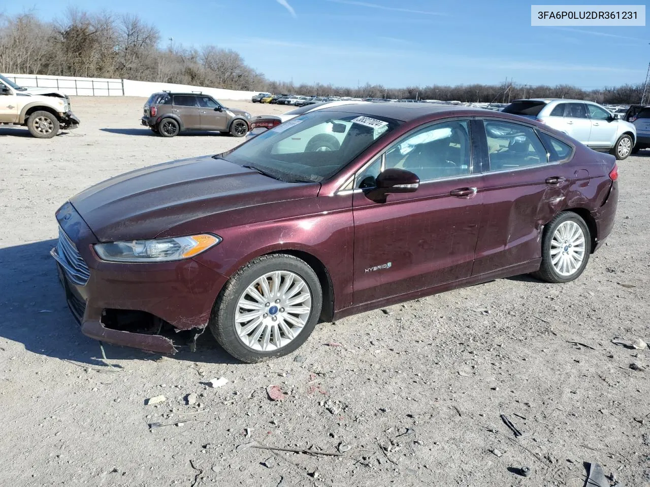 2013 Ford Fusion Se Hybrid VIN: 3FA6P0LU2DR361231 Lot: 38327024