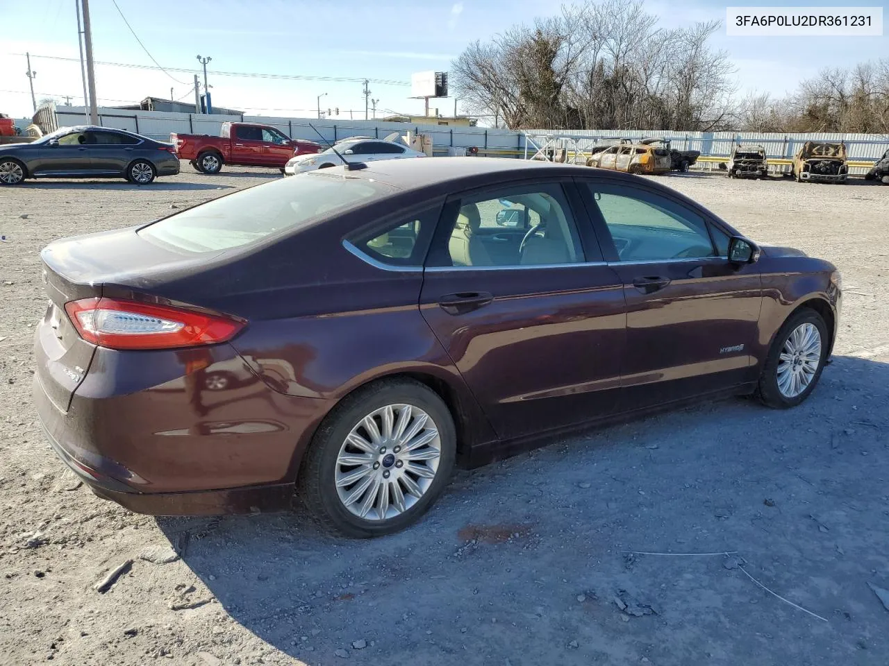 2013 Ford Fusion Se Hybrid VIN: 3FA6P0LU2DR361231 Lot: 38327024