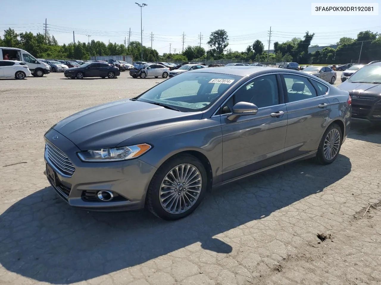 2013 Ford Fusion Titanium VIN: 3FA6P0K90DR192081 Lot: 61147074