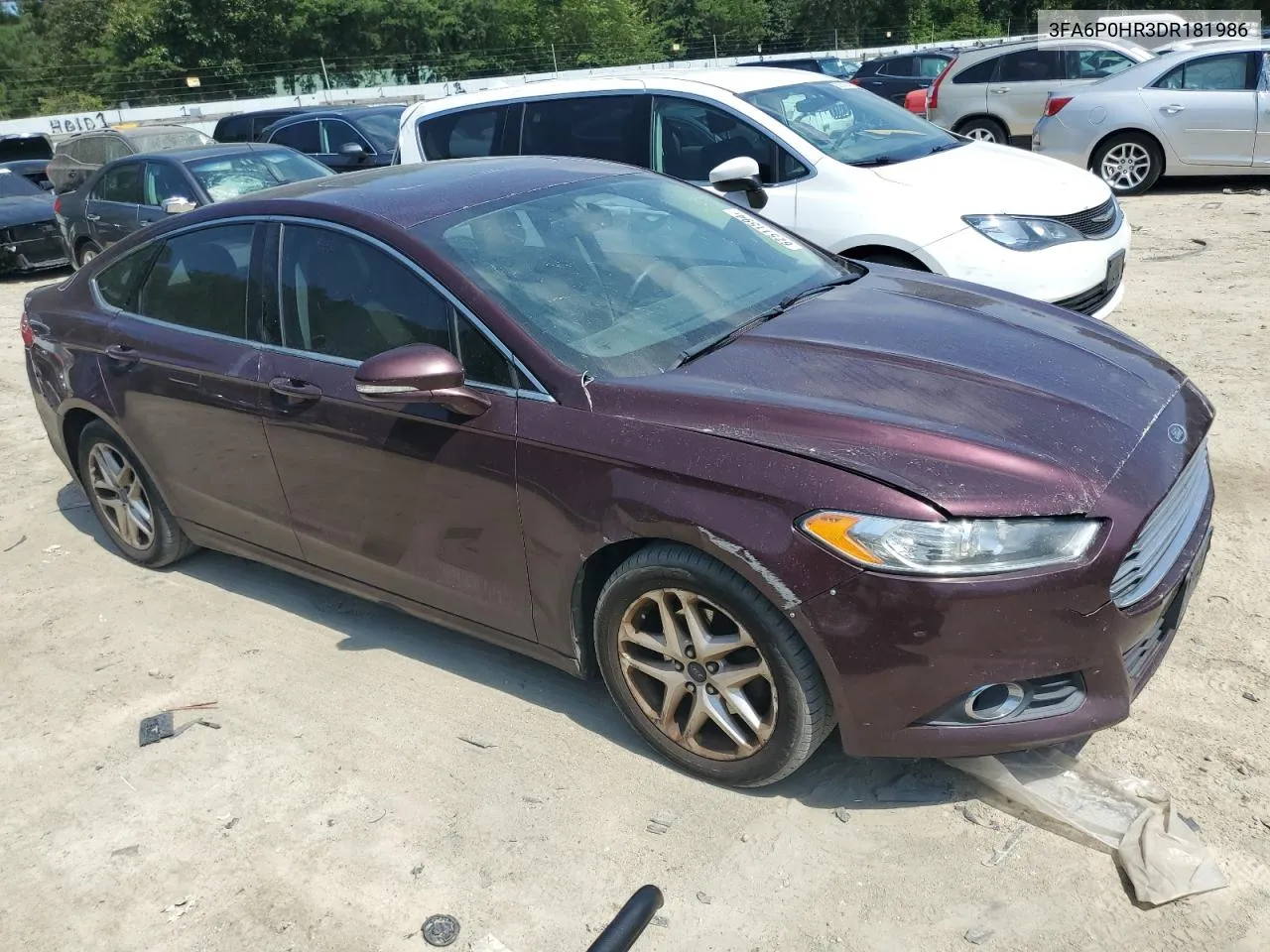 2013 Ford Fusion Se VIN: 3FA6P0HR3DR181986 Lot: 62511594