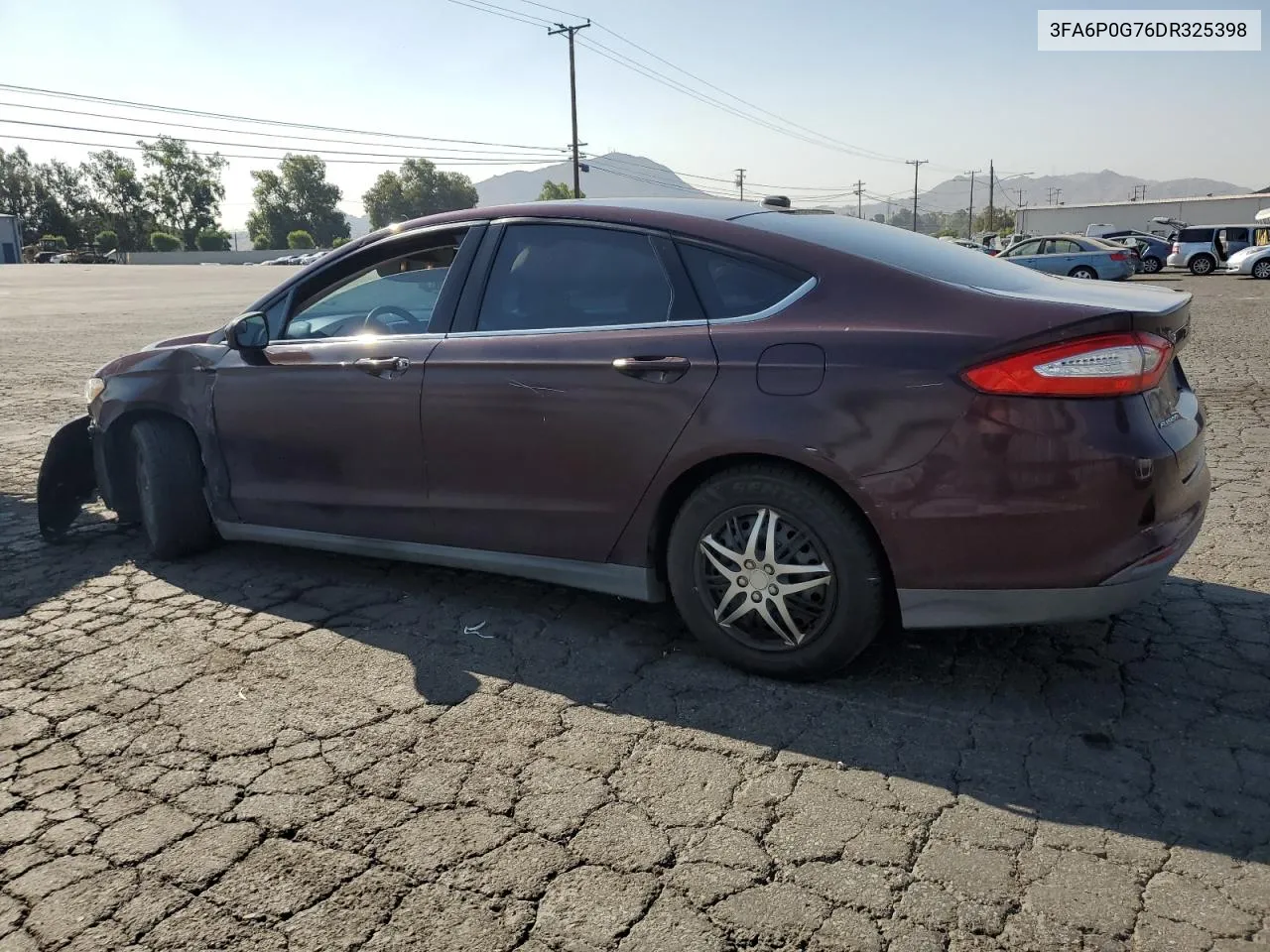 2013 Ford Fusion S VIN: 3FA6P0G76DR325398 Lot: 65051794