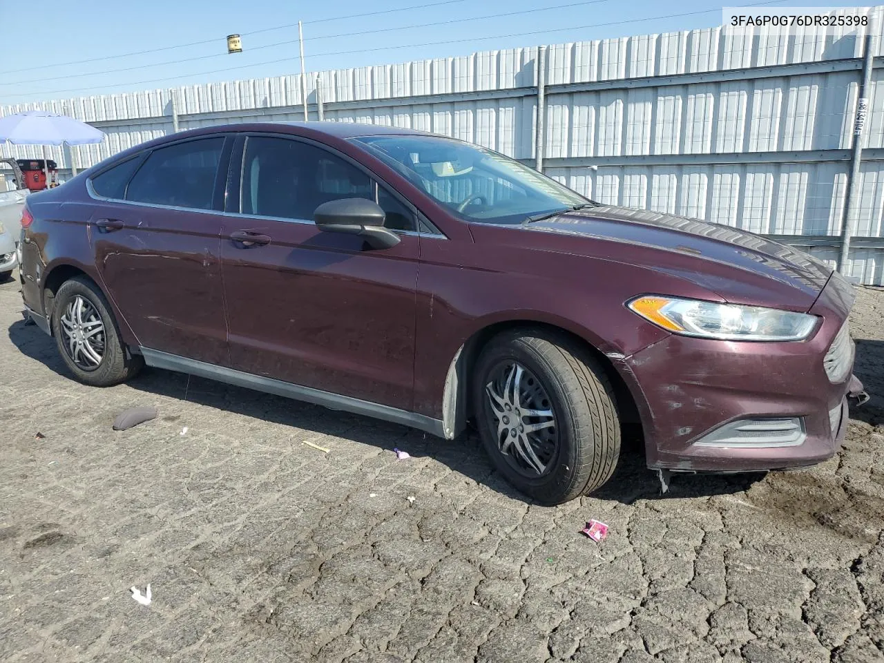 2013 Ford Fusion S VIN: 3FA6P0G76DR325398 Lot: 65051794