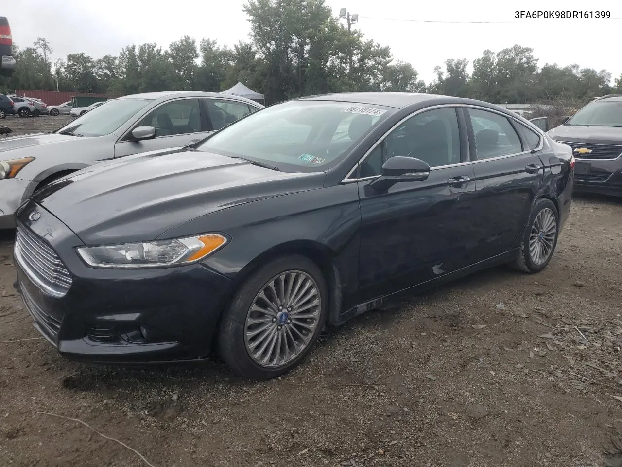 2013 Ford Fusion Titanium VIN: 3FA6P0K98DR161399 Lot: 66718174