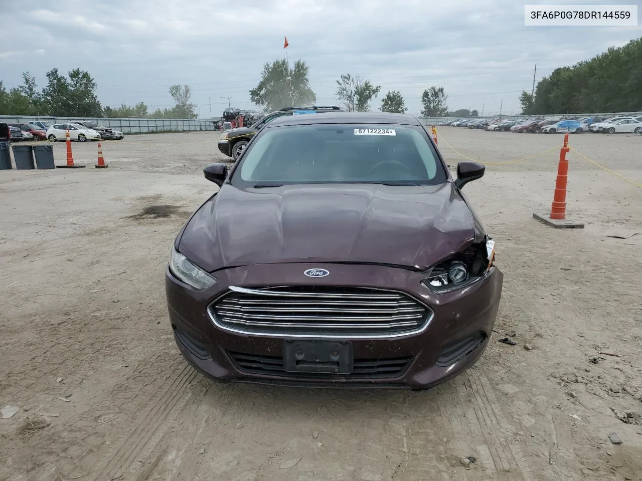 2013 Ford Fusion S VIN: 3FA6P0G78DR144559 Lot: 67122234