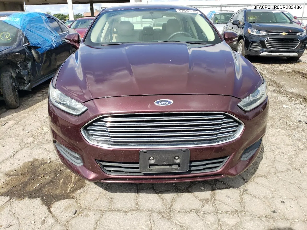 2013 Ford Fusion Se VIN: 3FA6P0HR0DR283486 Lot: 67912314