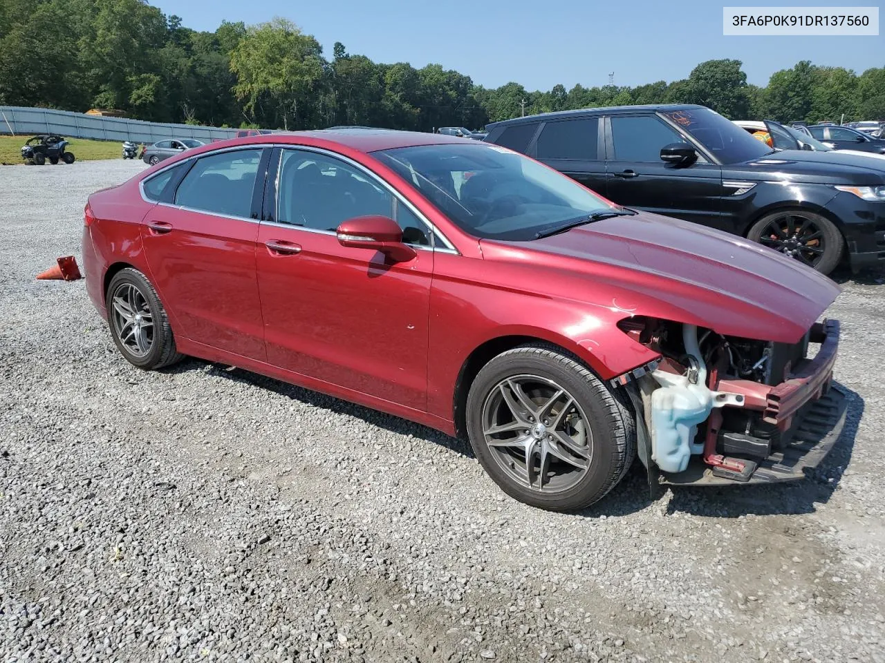 2013 Ford Fusion Titanium VIN: 3FA6P0K91DR137560 Lot: 69288304